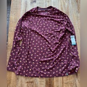 SAXX underwear long sleeve crew neck top shirt base layer merino wool blend XL